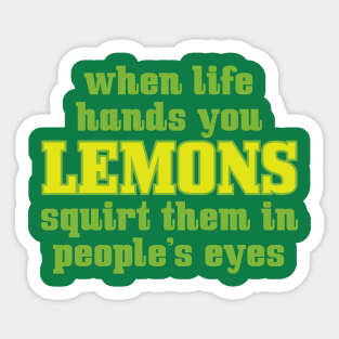 Funny Life Lemons Sticker